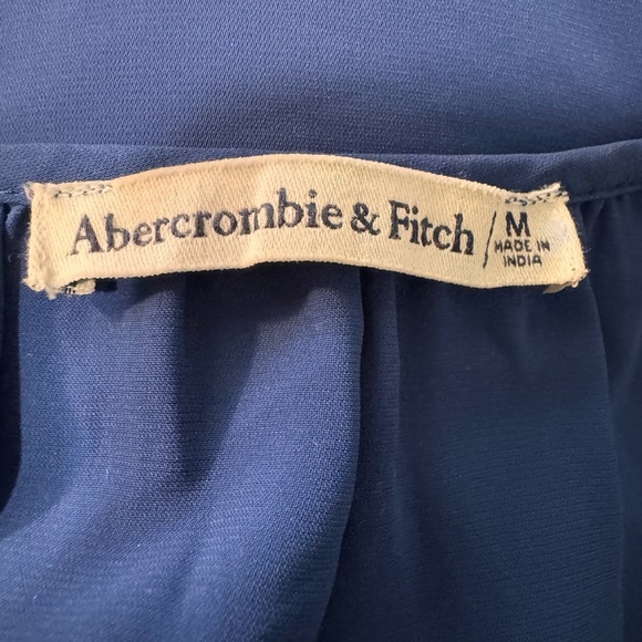 Abercrombie & Fitch Royal Blue Blouse with Tie-Neck - Picture 6 of 6